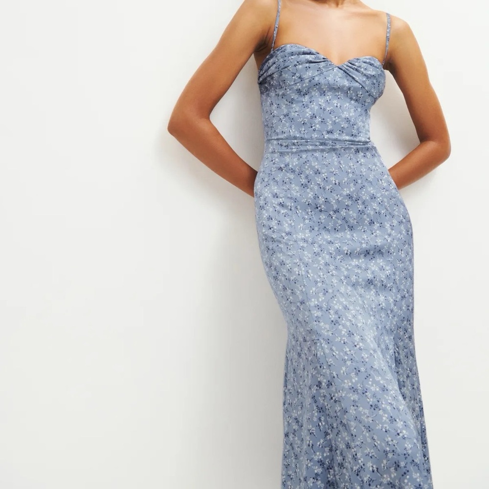Reformation Hensley Satin Dress
